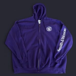 Smith & Wesson purple zip up hoodie